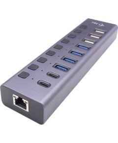 HUB USB I-TEC 1x RJ-45  + 7x USB-A 3.0 3.2 Gen1 3.1 Gen1 (CACHARGEHUB9LAN)