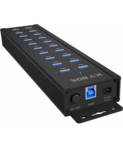 Raidsonic Hub IB-HUB1720-U3 20 port HUB, 96 WATT PSU, 18 x USB-A Port,2 x