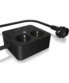 Strāvas pagarinātājs Icy Box RaidSonic ICY BOX IB-MPS2220B-CH for Table or Wall Mount