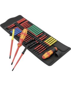 Skrūvgrieža rokturis Wera Kraftform Kompakt VDE Big Pack 1 + skrūvēšanas uzgaļi