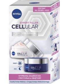 NIVEA EXPERT FILLER CELLULAR Zestaw prezentowy Intensywna kuracja Anti - Age Krem na dzień + Krem na noc