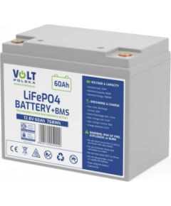 AKUMULATOR VOLT POLSKA LITOWO-ŻELAZOWO-FOSFORANOWY LiFePO4 12V 60Ah 60A