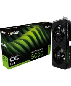 Graphics Card PALIT NVIDIA GeForce RTX 5060 8 GB GDDR7 128 bit PCIE 5.0 16x Dual Slot Fansink 1xHDMI 3xDisplayPort NE75060S19P1-GB2063D