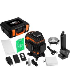 NEO Laser 3D, 12 linii, zielony, walizka, tarcza celownicza, magnetyczny uchwyt, ładowarka