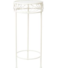 Ziedu statīvs SANDY D30xH70cm, antīki balts