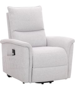 Recliner armchair GIANNI with electric lifting mechanism, grayish-white