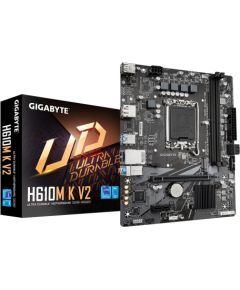 GIGABYTE H610M K V2 Motherboard - Intel Core 14th CPUs, up to 5600MHz DDR5, 1xPCIe 3.0 M.2, 1GbE LAN, USB 3.2 Gen 1
