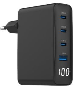 CHARGER USB 100W 4PORT GAN/TA-UC-PDQC100LCD-01-BK GEMBIRD