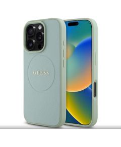 Guess Apple  Phone 16 Pro Max PU Grained Classic Logo MagSafe Case Green