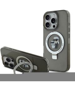 Karl Lagerfeld Apple  Phone 16 Pro Max ingstand Karl and Choupette MagSafe Case Black