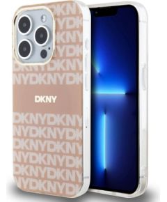 DKNY Apple  DKNY PC/TPU Repeat Pattern Tonal Stripe Magsafe Case for iPhone 15 Pro Pink