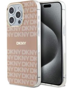 DKNY Apple  DKNY PC/TPU Repeat Pattern Tonal Stripe Magsafe Case for iPhone 15 Pro Max Pink
