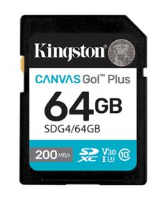 Atmiņas karte Kingston 64GB SDXC Canvas Go Plus Gen4
