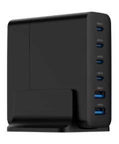 Lādētājs Gembird Universal USB charger 6-port 75W GaN