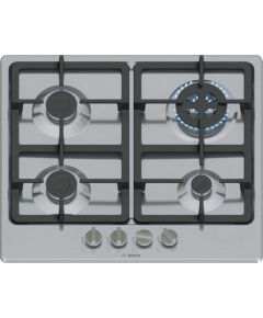 Bosch Serie 4 PGH6B5K90 hob Stainless steel Built-in 58 cm Gas 4 zone(s)