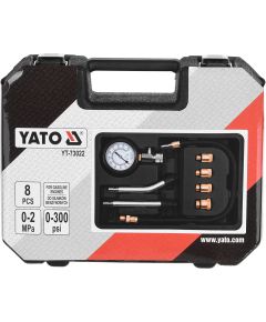 COMPRESSION PRESSURE GAUGE FOR GASOLINE ENGINES 8 PCS. YATO YT-73022