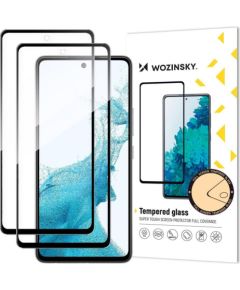 Wozinsky   Wozinsky 2x Set Super Tough Full Glue Tempered Glass Full Screen with Frame Case Friendly Samsung Galaxy A53 5G Black