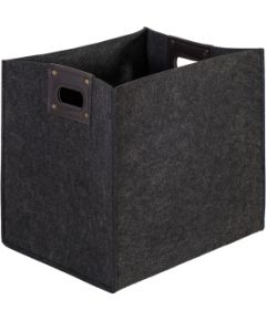 Kaste MAX FELT-3, 32x25x32cm, tumši pelēka filcs, mežģīnes