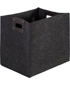 Kaste MAX FELT-2, 36x28x35cm, tumši pelēka filcs, mežģīnes
