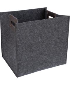 Kaste MAX FELT-1, 40x32x37cm, tumši pelēka filcs, mežģīnes