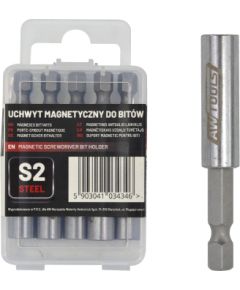 AWTools MAGNETIC SCREWDRIVER BIT HOLDER SET 1/4'' 60mm 5pcs