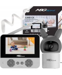 Mbg Line Bezprzewodowa Obrotowa Niania Elektroniczna HD Ekran 4.3" Kamera LCD ZOOM