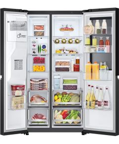 LG GSGV81EPLL InstaView side-by-side ledusskapis Melns