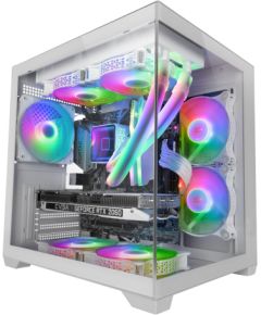 Mars Gaming MCVIEW2W Datora korpuss mATX / balts
