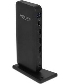 DeLOCK USB Type-C docking station (black, DisplayPort, HDMI, USB-C, USB-A)