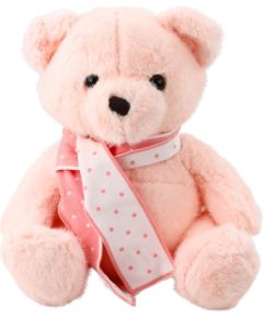 Leantoys Pluszowa Maskotka Przytulanka Miś Z Szalikiem Różowy 35cm