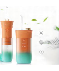 Hoco Elektryczny irygator do płukania jamy ustnej 200 ml 4 końcówki RC-K-563 pomarańczowy
