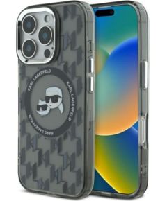 Karl Lagerfeld Hard IML Monogram Karl&Choupette Head MagSafe Case Чехол для Apple iPhone 16 Pro Max