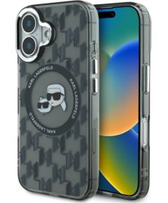 Karl Lagerfeld Hard IML Monogram Karl&Choupette Head MagSafe Case Чехол для Apple iPhone 16