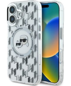 Karl Lagerfeld Hard IML Monogram Karl&Choupette Head MagSafe Case Aizsargapvalks priekš Apple iPhone 16