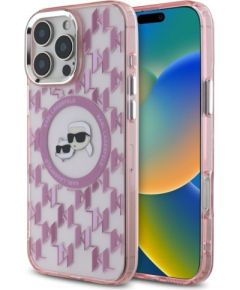 Karl Lagerfeld Hard IML Monogram Karl&Choupette Head MagSafe Case Aizsargapvalks priekš Apple iPhone 16 Pro Max