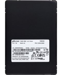 Micron 7400 PRO 7.68 TB U.3 PCI Express 4.0 NVMe 3D TLC NAND