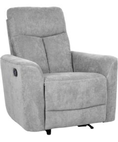 Recliner armchair GEMMA with manual mechanism, light grey
