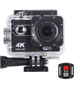 iWear K1 Ultra HD 4K 16Mpix Wi-Fi Sport Kamera ar 2'' LCD Tālvadību un 8x Fiksācijas Komplekts Melns