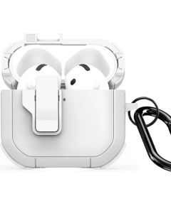 Duxducis Dux Ducis PECP PC+TPU Aizsardzības korpuss - maciņš ar āķi Apple AirPods 4 Balts