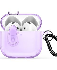 Duxducis Dux Ducis PECL PC+TPU Premium Aizsargvāciņš ar āķi priekš Apple AirPods 4 Violets