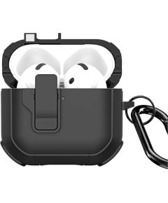 Duxducis Dux Ducis PECP PC+TPU Aizsardzības korpuss - maciņš ar āķi Apple AirPods 4 Melns