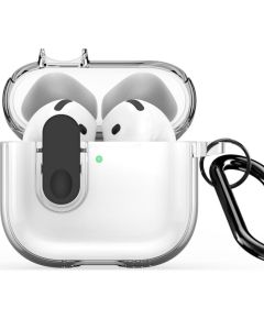 Duxducis Dux Ducis PECL PC+TPU Premium Aizsargvāciņš ar āķi priekš Apple AirPods 4 Caurpīdīgi Melns
