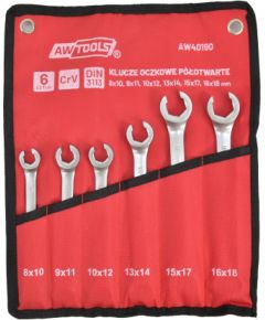 Atslēgu komplekts AWTools AW40190; 8-18 mm; 6 gab.