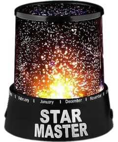 Elight STM Star Master Divu režīmu Zvaigžņu debesu projektors ar 4x AA / USB Vada strāvu Melna