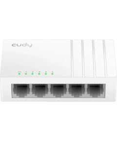 Cudy GS105U NetSwitch 5-Port Gigabit Slēdzis USB-C Barošana IGMP QoS Cikla Novēršana Balts