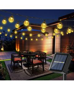 Elight Dārza Dekors Saules IP65 LED stikla bumbiņas (1cm) stila spuldžu virtenes gaisma 7m 40gab spuldzes