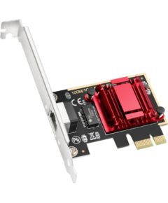 Cudy PE25 2.5G Ethernet PCIe Adapter Realtek Chipset VLAN Jumbo Frame Flow Control Melns
