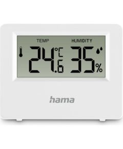 Hama Ebro Digitālais Termo-Higrometrs iekštelpu temperatūras un mitruma monitors balts