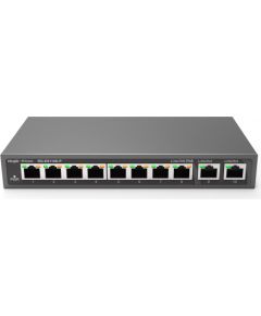 Ruijie RG-ES110D-P 8-port 10/100Mbps 6kV 5.6Gbps 8 PoE+ Slēdzis Melns