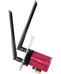 Cudy BE9300 WiFi 7 Bluetooth 5.4 PCIe BE200 Tri Band Antenas Melns